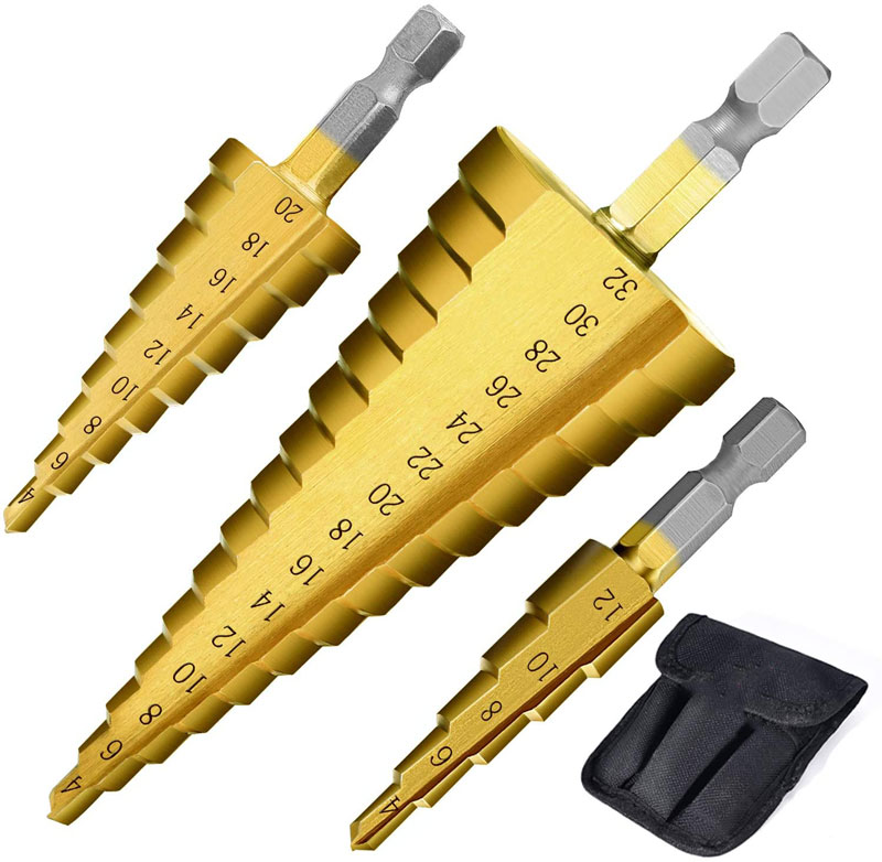 step drill bit set